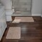 Hastings Home 2-piece Bathroom Rug Set, Memory Foam Mats, Wavy Microfiber Non-Slip Absorbent Runner, Taupe 762264ZIQ - alternate 1